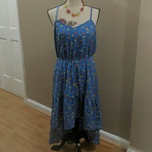 Floral print dress - L